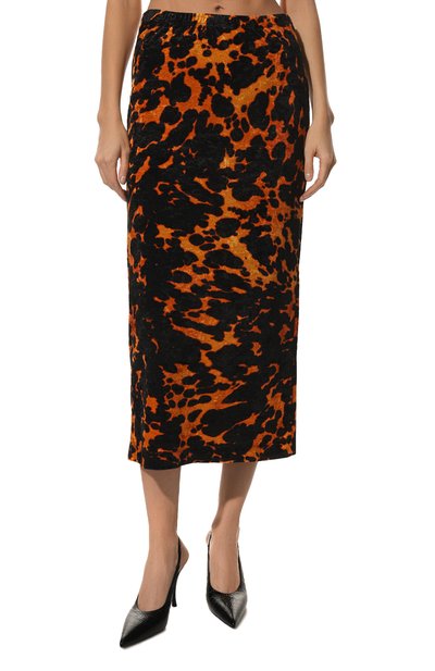 Юбка DRIES VAN NOTEN оранжевого цвета по цене 52050 руб., арт. 222-011177-5110, фото 3 Юбка DRIES VAN NOTEN, арт. 222-011177-5110, фото 3