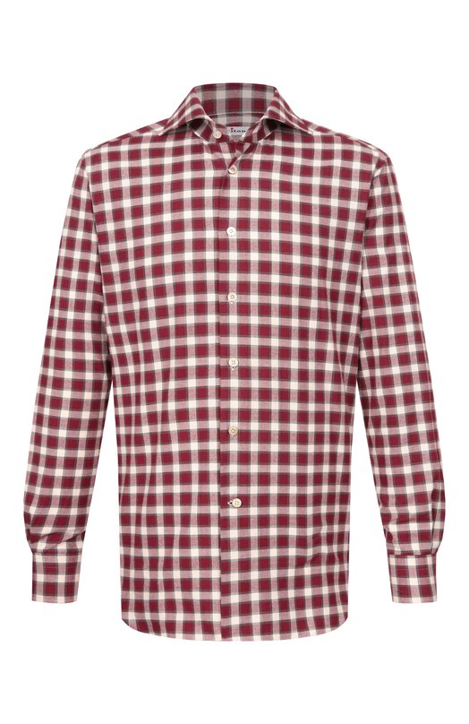 Хлопковая рубашка Kiton UCCH0943905 Бордовый UCCH0943905
