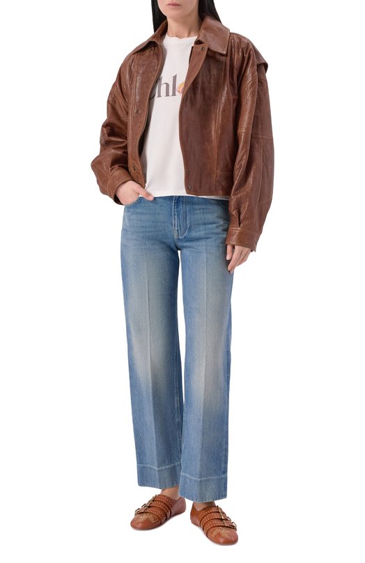 Кожаные балетки Susanna Chloé CH26S16YUN Коричневый  CH26S16YUN Фото 3