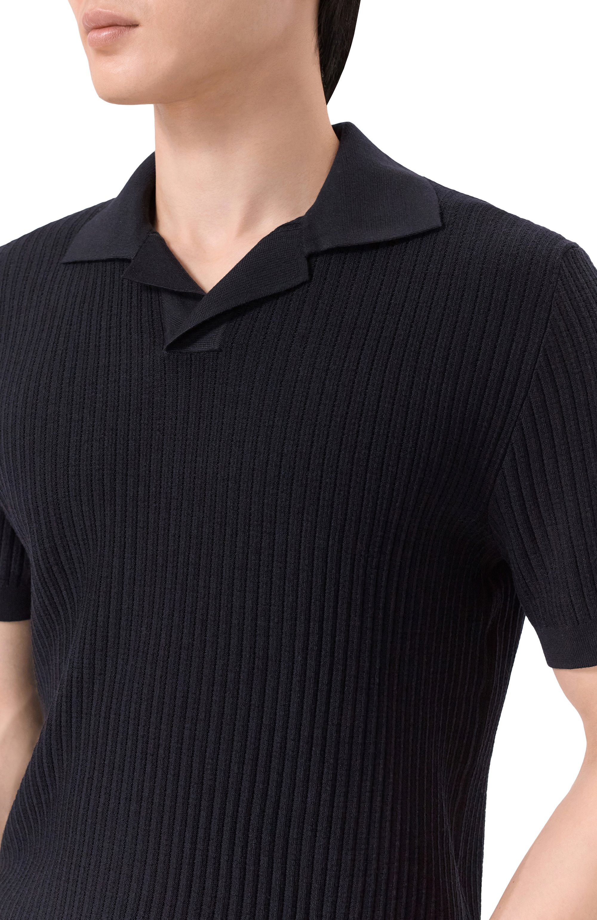 Шерстяное поло BRIONI темно-синего цвета по цене 165000 руб., арт. UMKC0L/PDK09, фото 5 Шерстяное поло BRIONI, арт. UMKC0L/PDK09, фото 5