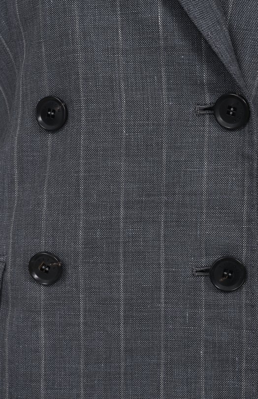 Жакет изо льна и шерсти Kiton D46523K0603E08 Серый  D46523K0603E08 Фото 6
