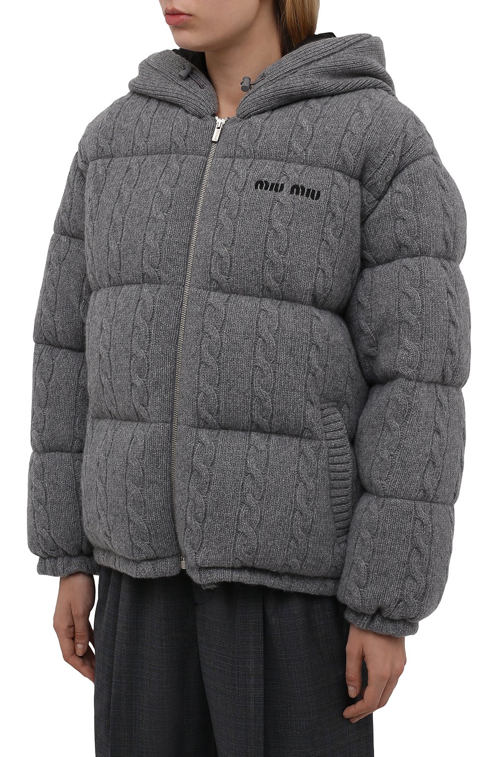 Пуховик из шерсти и кашемира MIU MIU, арт. ML725-1ZHW-F0031, фото 3