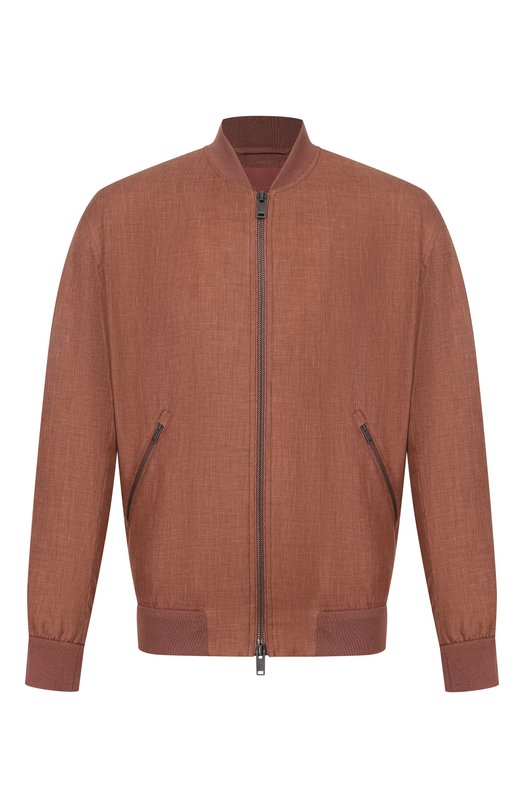 Бомбер изо льна и шерсти MVST M26.2PM.0008/F098 LINEN RAIN SYSTEM (WITH0UT MEMBR Коричневый M26.2PM.0008/F098 LINEN RAIN SYSTEM (WITH0UT MEMBR