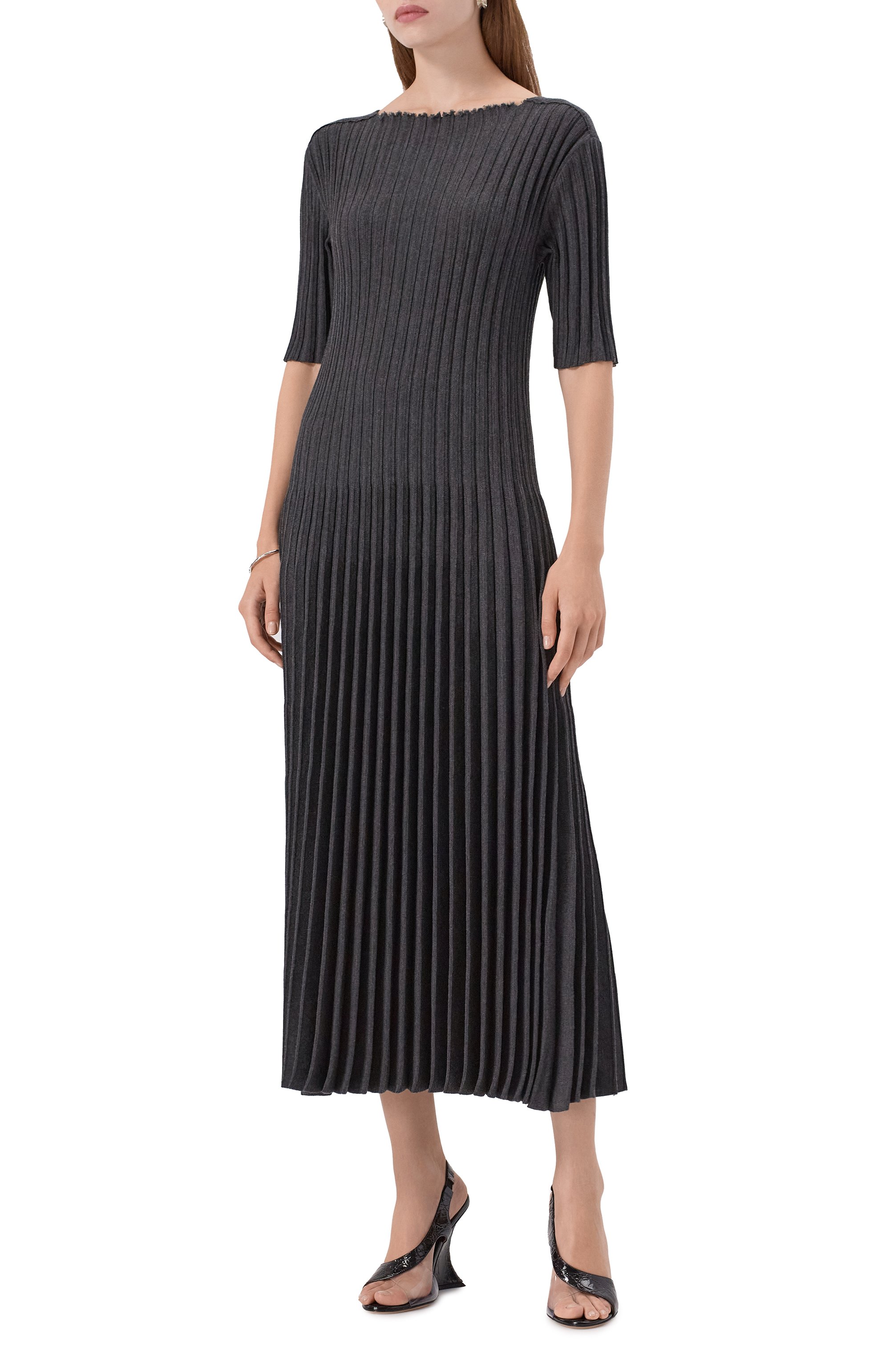 Шерстяное платье MRZ серого цвета по цене 127000 руб., арт. FW25-0029, фото 3 Шерстяное платье MRZ, арт. FW25-0029, фото 3