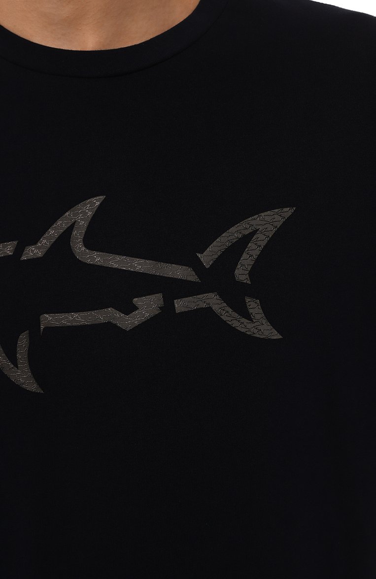 Мужская хлопковая футболка PAUL&SHARK темно-синего цвета, арт. 14311653/050 | Фото 5 (Материал внешний: Хлопок; Длина (для топов): Стандартные; Рукава: Короткие; Принт: С принтом; Стили: Кэжуэл; Мужское Кросс-КТ: Футболка-одежда; Кросс-КТ: Джерси; Автоматизация состава: Проставлено; Автоматизация ТО: Проставлено)