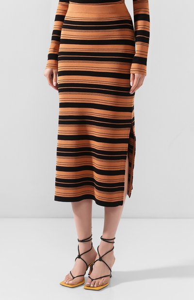 Юбка из смеси шелка и хлопка PROENZA SCHOULER WHITE LABEL, арт. WL2027392-KS047, фото 3