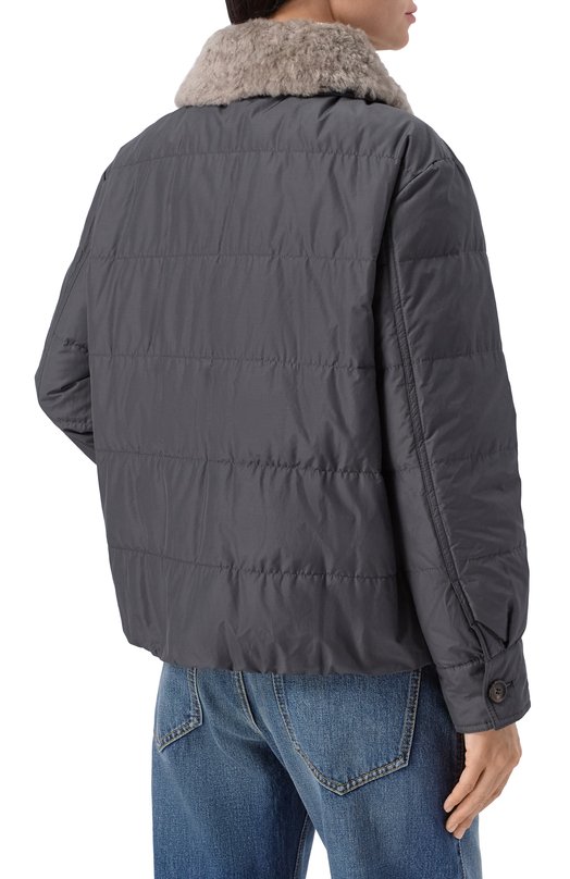 Пуховая куртка Brunello Cucinelli MG5017688 Серый  MG5017688 Фото 4