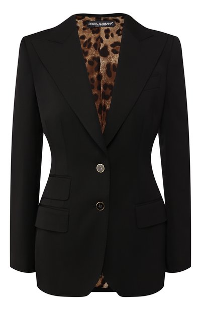 Женский жакет из смеси шерсти и шелка DOLCE & GABBANA, арт. F296TT/FUBD6