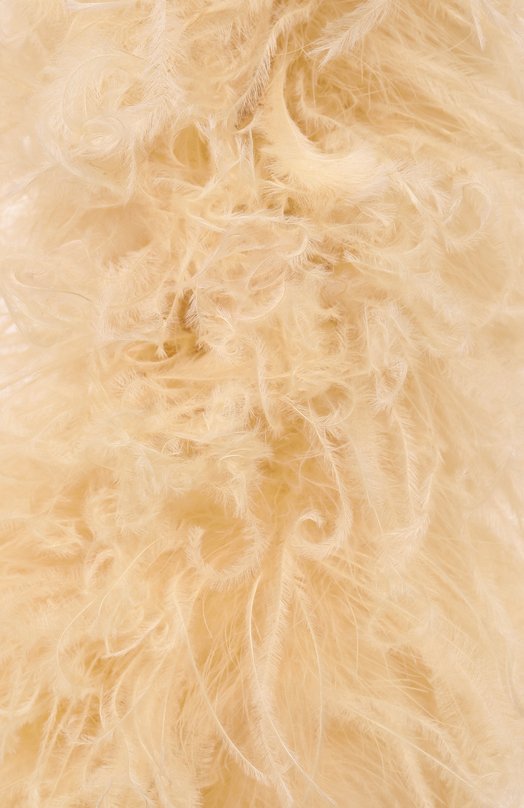 Шарф с отделкой перьями Valentino 8W2EN00K/KDE Кремовый  8W2EN00K/KDE Фото 3