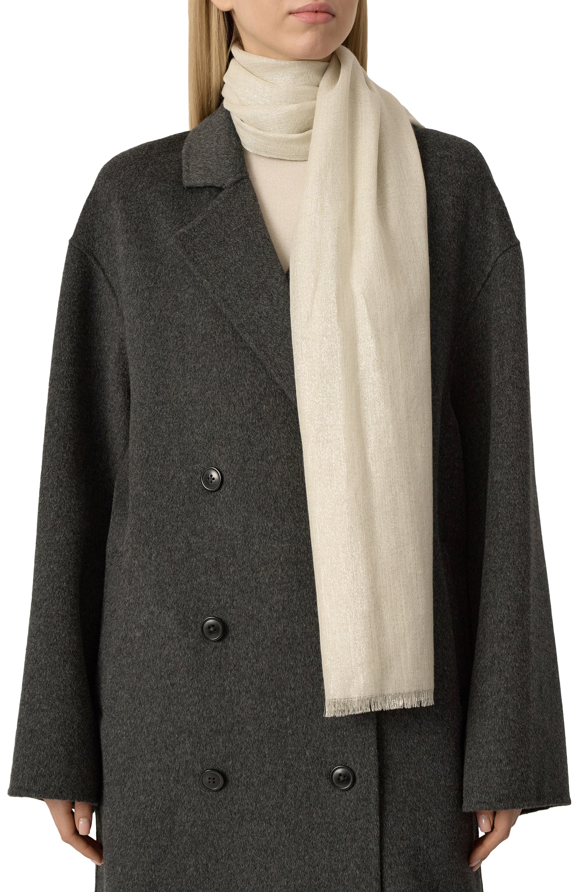 Шарф из кашемира и шелка BRUNELLO CUCINELLI, арт. MSCDAR097, фото 2