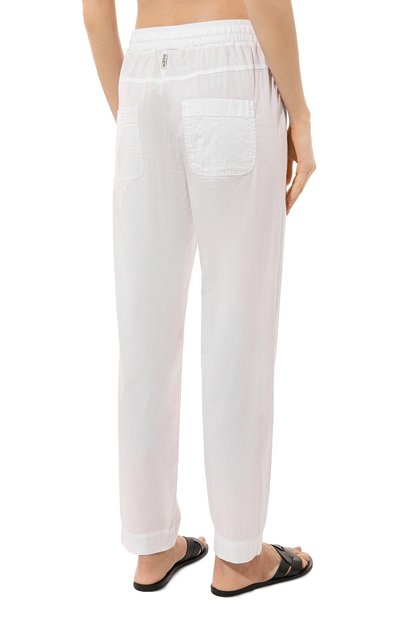 Хлопковые брюки DEHA белого цвета по цене 9950 руб., арт. D83057, фото 4 Хлопковые брюки DEHA, арт. D83057, фото 4