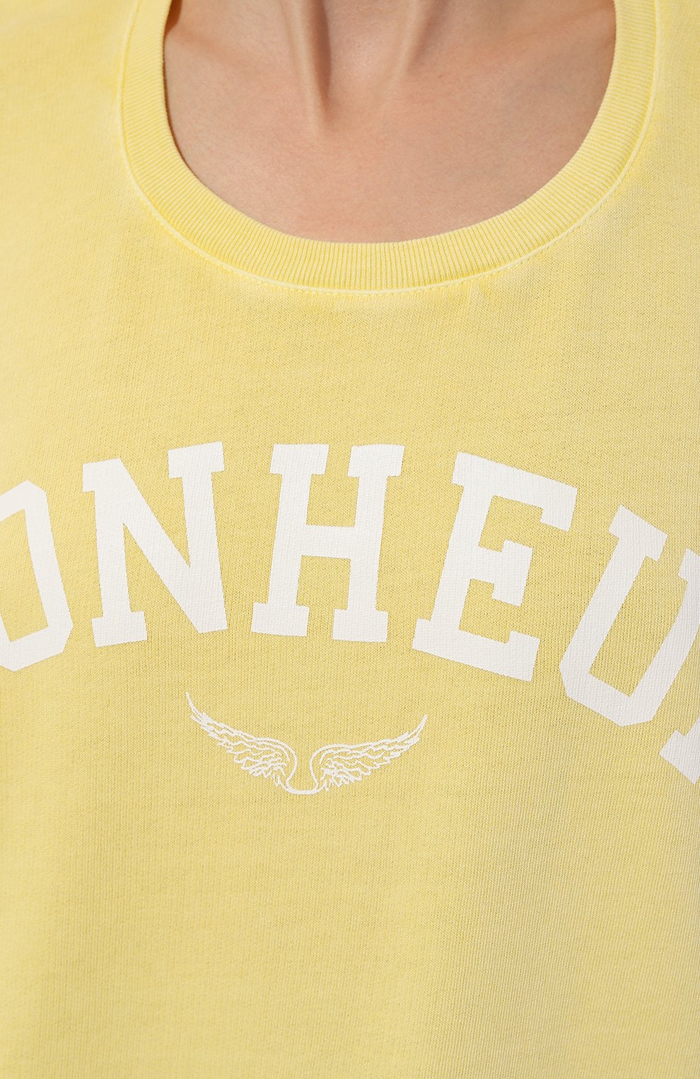 Хлопковая футболка ZADIG AND VOLTAIRE, арт. JWSS00519, фото 5