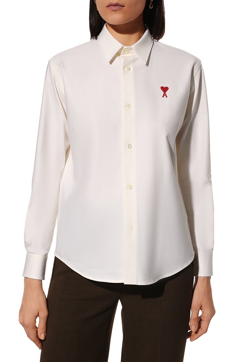 Хлопковая рубашка AMI, арт. BFFSH091.480, фото 3