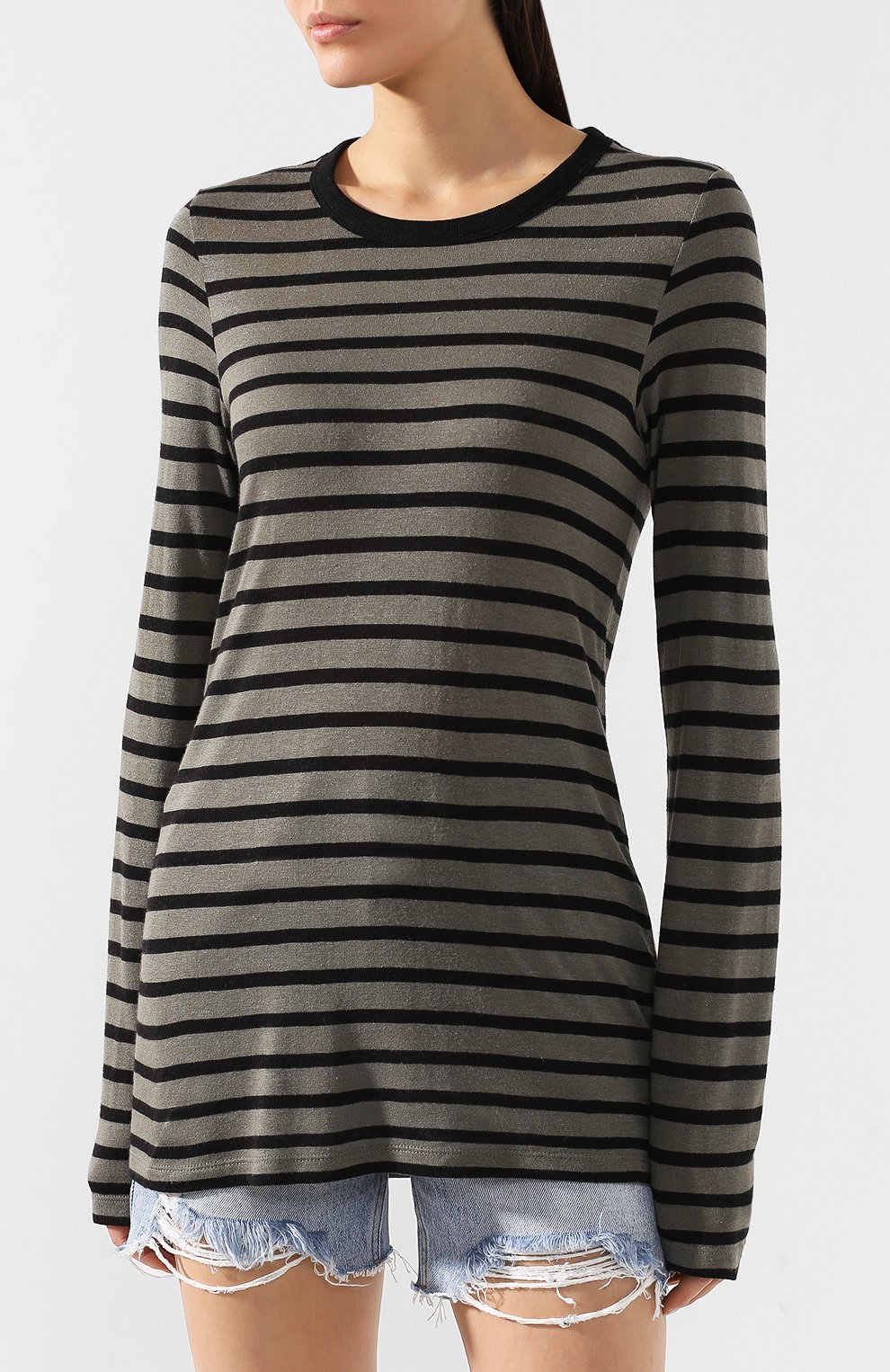 Лонгслив из смеси вискозы и льна ALEXANDERWANG.T, арт. 4CC2191038, фото 3