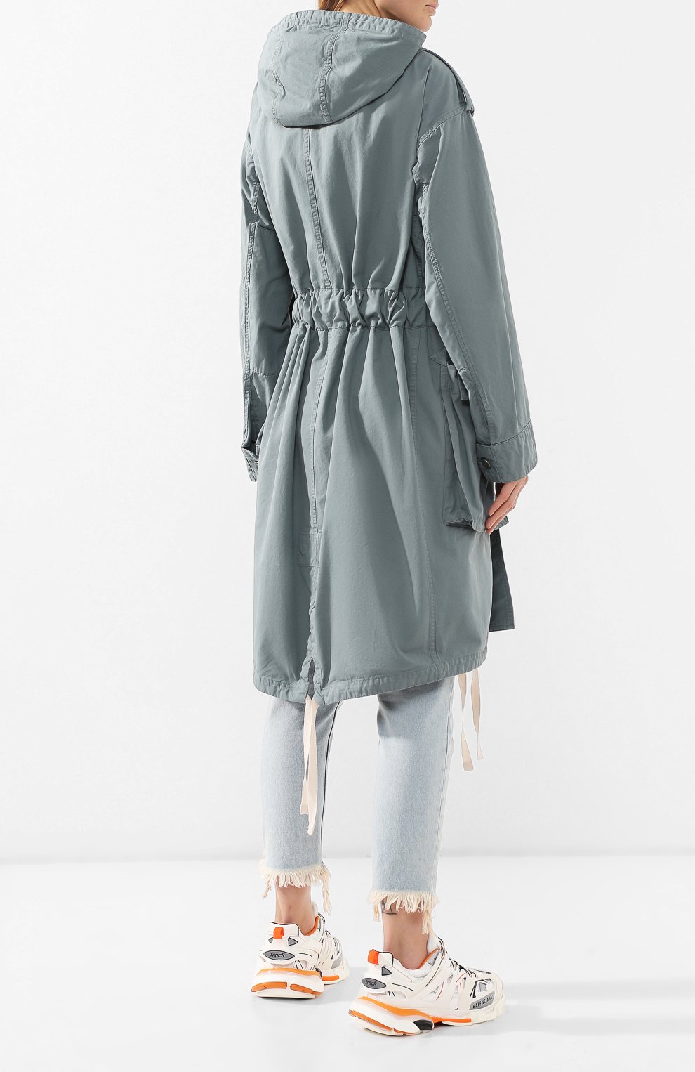 Хлопковая парка ACNE STUDIOS зеленого цвета по цене 61400 руб., арт. A90102, фото 4 Хлопковая парка ACNE STUDIOS, арт. A90102, фото 4