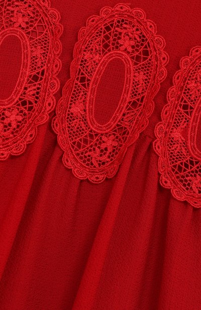 Мини-платье свободного кроя с кружевной отделкой CHLOÉ, арт. C12631/6A-12A, фото 3