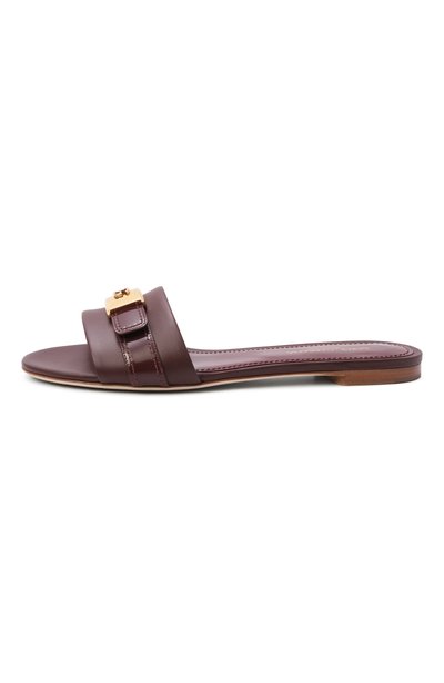 Кожаные шлепанцы bianca DOLCE & GABBANA, арт. CQ0731/A3S70, фото 4
