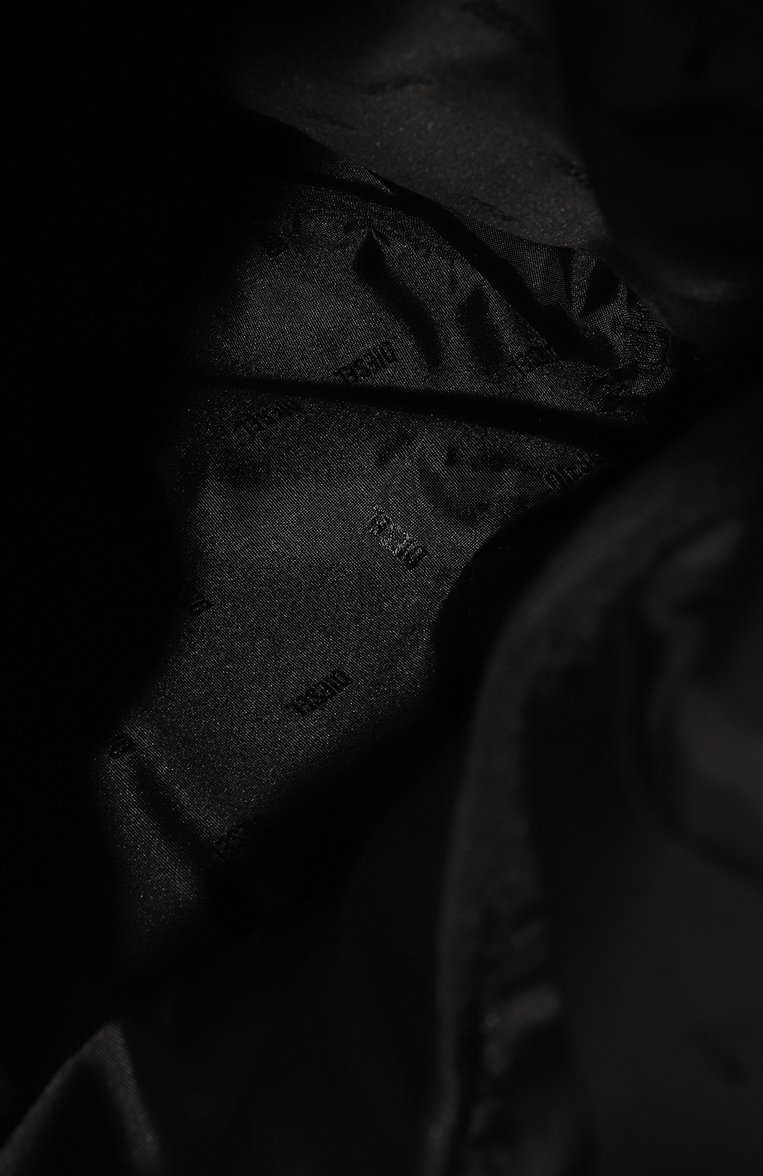 Мужской текстильный рюкзак drape backpack DIESEL черного цвета, арт. X09838/P3306 | Фото 5 (Материал сплава: Проставлено; Ремень/цепочка: На ремешке; Материал: Текстиль; Драгоценные камни: Проставлено; Стили: Кэжуэл; Размер: large)