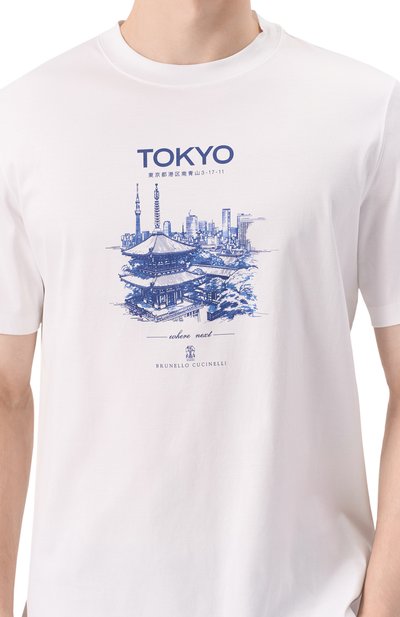 Хлопковая футболка BRUNELLO CUCINELLI, арт. M0B138453, фото 5