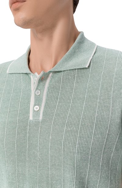 Поло изо льна и хлопка FEDELI, арт. MU005870/IRLANDA BIC, фото 5