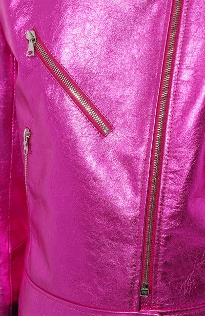 Кожаная куртка MASLOV фуксия цвета по цене 116600 руб., арт. K05, фото 5 Кожаная куртка MASLOV, арт. K05, фото 5