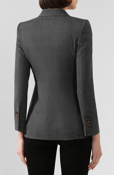 Шерстяной жакет DOLCE & GABBANA серого цвета по цене 220500 руб., арт. F29ADT/FQBBK, фото 4 Шерстяной жакет DOLCE & GABBANA, арт. F29ADT/FQBBK, фото 4