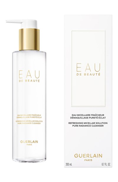 Мицеллярная вода для снятия макияжа для лица eau de beauté (200ml) GUERLAIN бесцветного цвета по цене 6110 руб., арт. G062185, фото 2 Мицеллярная вода для снятия макияжа для лица eau de beauté (200ml) GUERLAIN, арт. G062185, фото 2