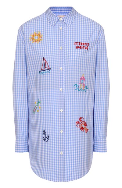 Женская хлопковая рубашка MC2 SAINT BARTH, арт. STBW BRIGITTE/00067H