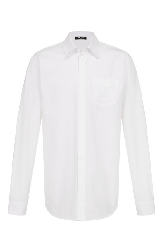 Хлопковая рубашка Balmain FH1HS480/CE48 Белый FH1HS480/CE48
