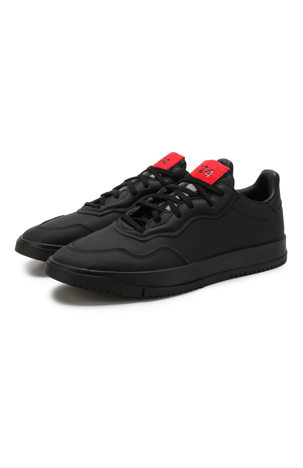 Кожаные кеды adidas x 424 sc premiere ADIDAS черного цвета по цене 14800 руб., арт. EG3729, фото 1 Кожаные кеды adidas x 424 sc premiere ADIDAS, арт. EG3729, фото 1