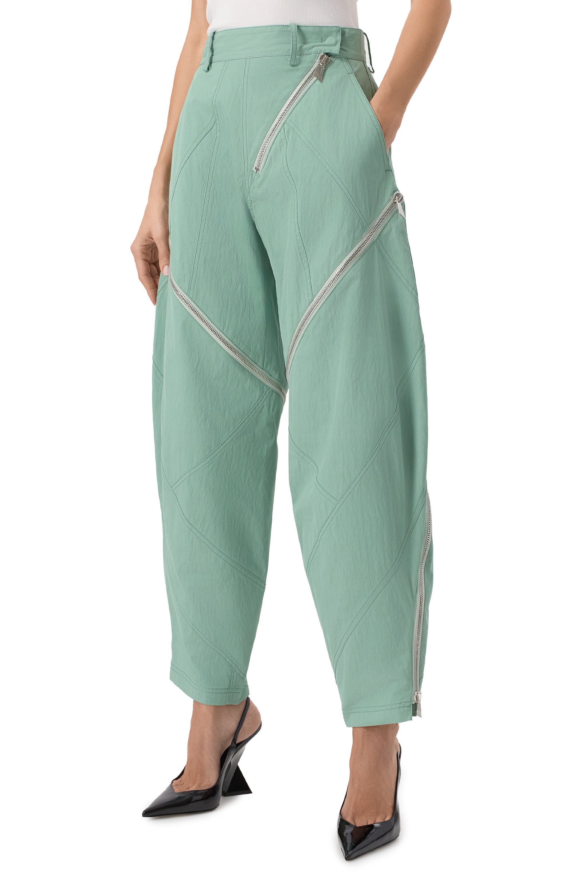 Хлопковые брюки THE ATTICO, арт. 250WCP00267/CCC110AA, фото 3