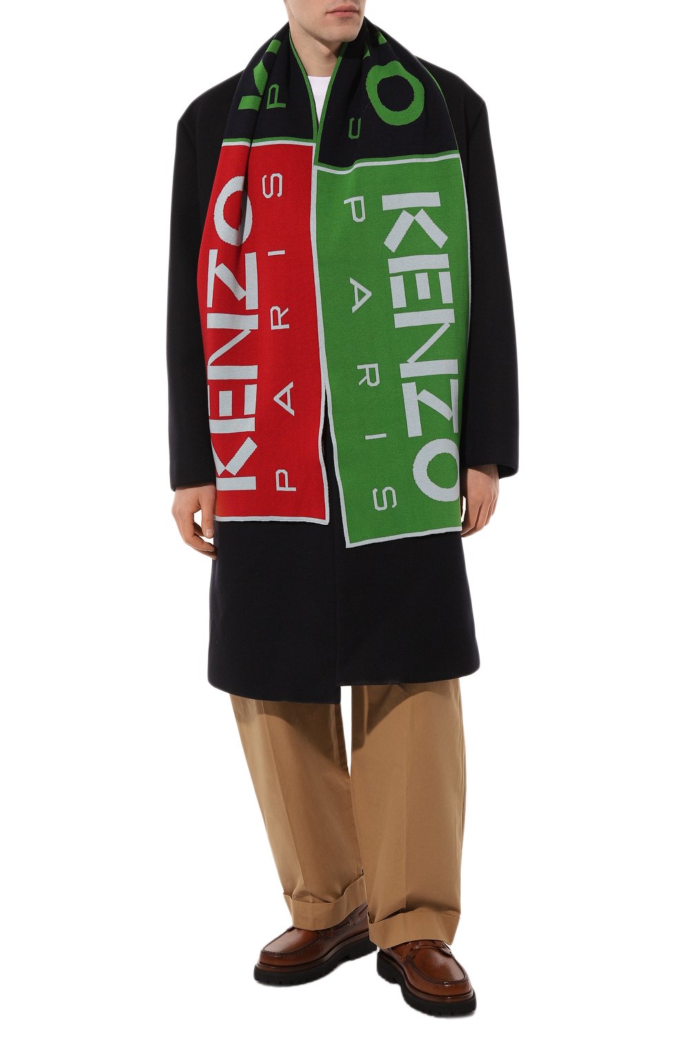 Шарф из хлопка и шерсти KENZO, арт. FC68EU150KED/77, фото 2