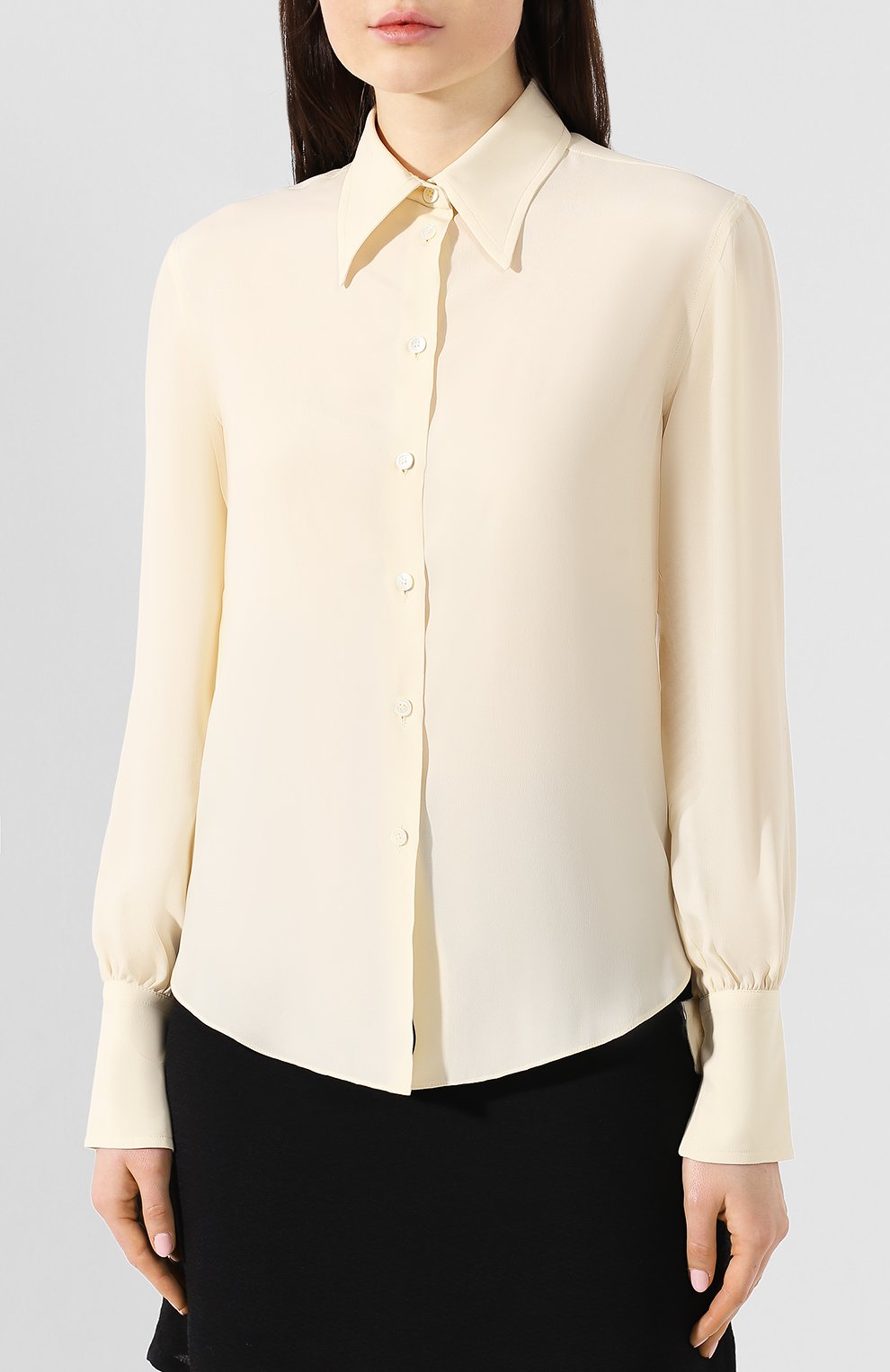 Блузка PHILOSOPHY DI LORENZO SERAFINI кремового цвета по цене 39250 руб., арт. A0201/2116, фото 3 Блузка PHILOSOPHY DI LORENZO SERAFINI, арт. A0201/2116, фото 3