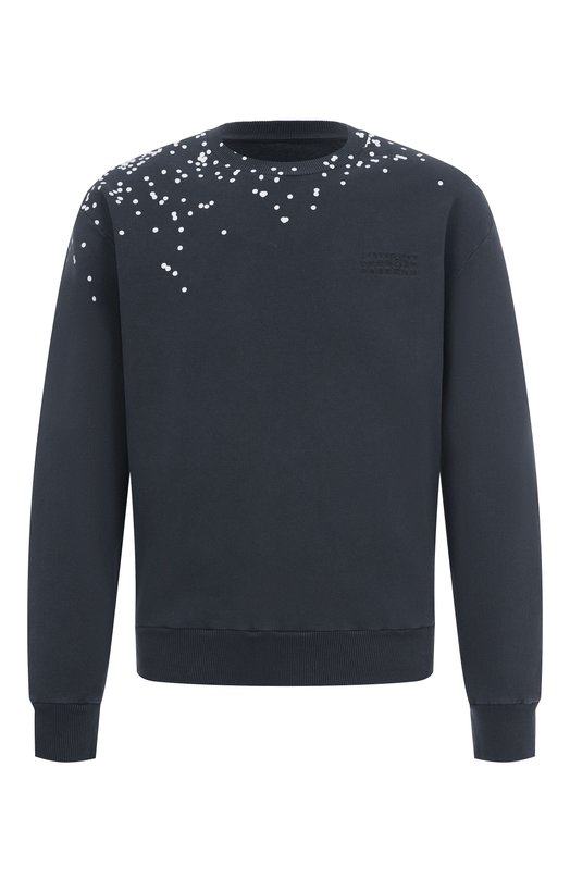 Хлопковый свитшот MM6 SH2GU0027/M25024 Чёрный SH2GU0027/M25024