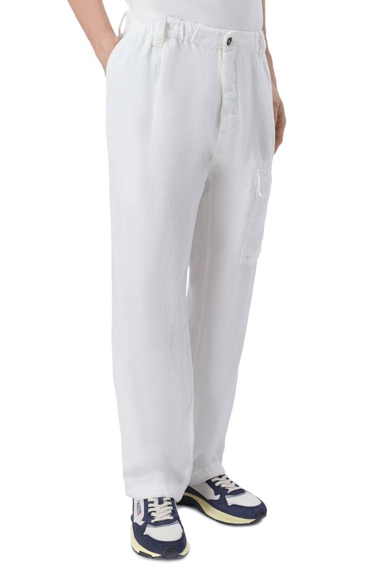 Льняные брюки C.P. Company 20CMPA251A/1103410 Белый  20CMPA251A/1103410 Фото 3