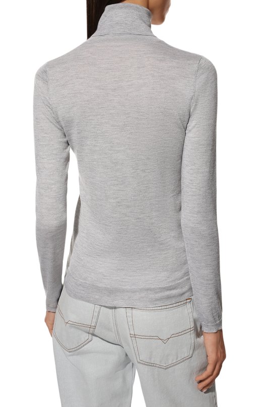 Водолазка из кашемира и шелка Brunello Cucinelli 221M41800063 Серый  221M41800063 Фото 4