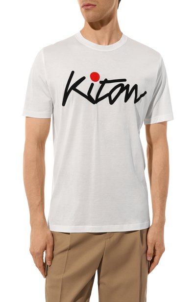 Хлопковая футболка KITON, арт. UMK0482HE, фото 3