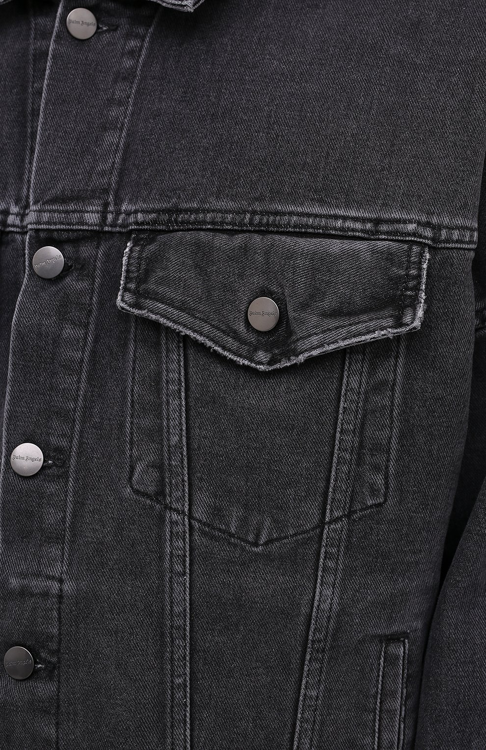 Джинсовая куртка PALM ANGELS черного цвета по цене 62700 руб., арт. PMYE006E20DEN0021001, фото 5 Джинсовая куртка PALM ANGELS, арт. PMYE006E20DEN0021001, фото 5