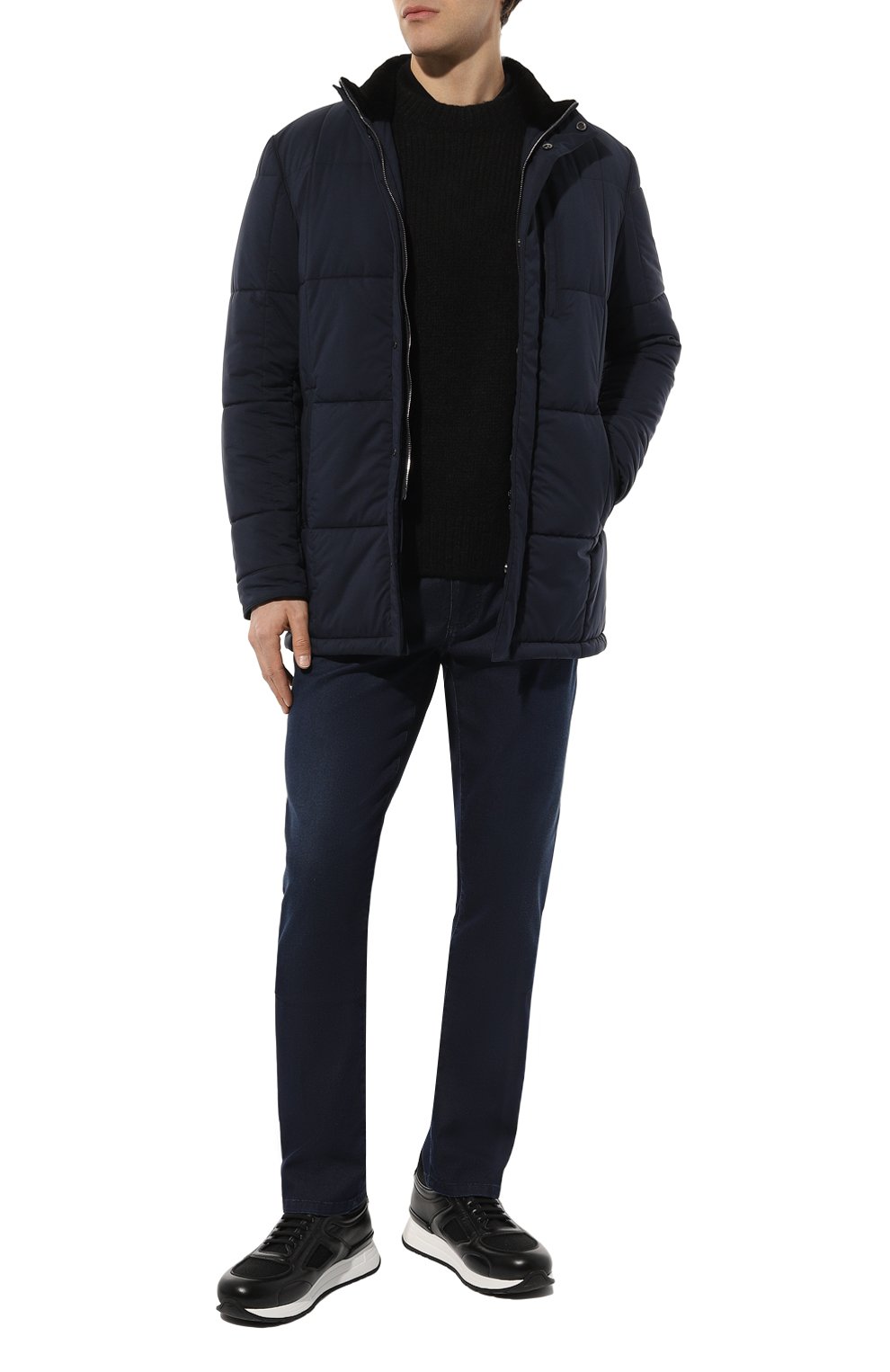 Куртка с воротником из нутрии MVST темно-синего цвета по цене 328000 руб., арт. 53453, фото 2 Куртка с воротником из нутрии MVST, арт. 53453, фото 2