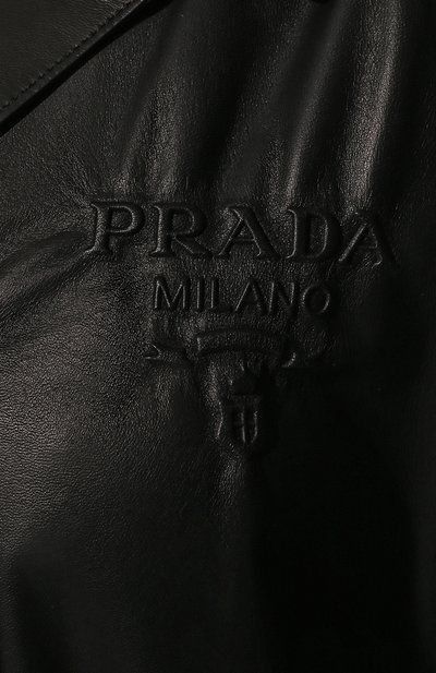 Кожаное пальто PRADA черного цвета по цене 700000 руб., арт. 56A028-08P-F0002, фото 5 Кожаное пальто PRADA, арт. 56A028-08P-F0002, фото 5