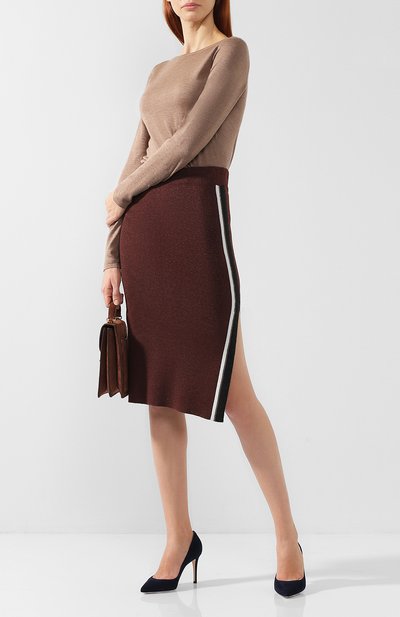 Юбка-карандаш из смеси кашемира и шелка BRUNELLO CUCINELLI, арт. M41821479, фото 2