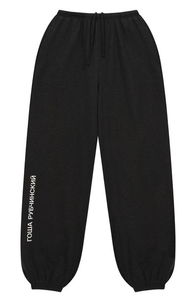 Хлопковые джоггеры ГОША РУБЧИНСКИЙ, арт. SWP_0501_DARK_GREY_MELANGE