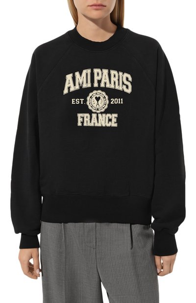 Хлопковый свитшот AMI, арт. USW010 747, фото 3