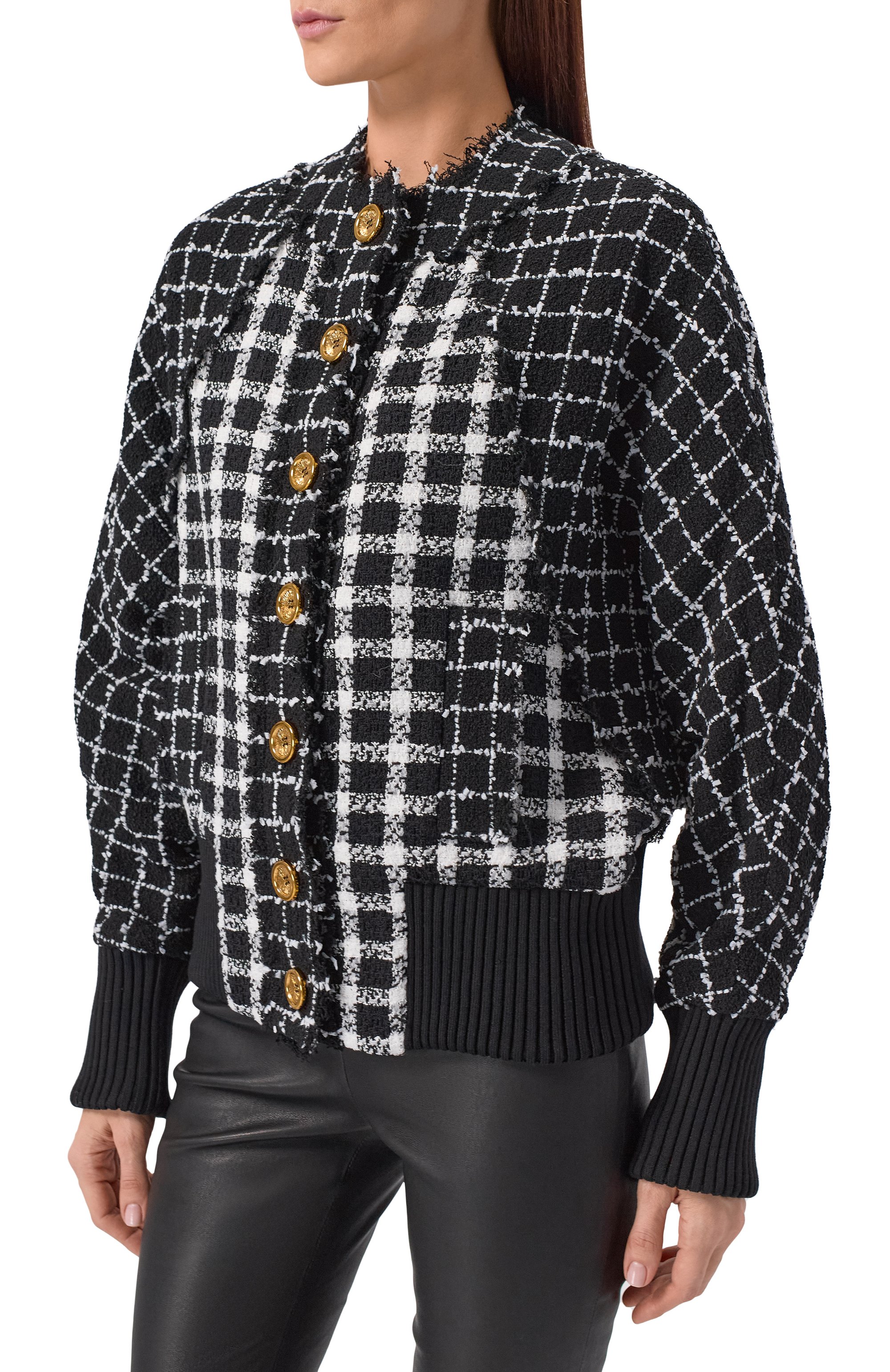 Твидовый бомбер BALMAIN, арт. GF1TFA45/MI18, фото 3