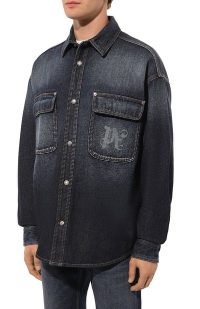 Джинсовая рубашка PALM ANGELS, арт. PMYD020F24DEN001, фото 3
