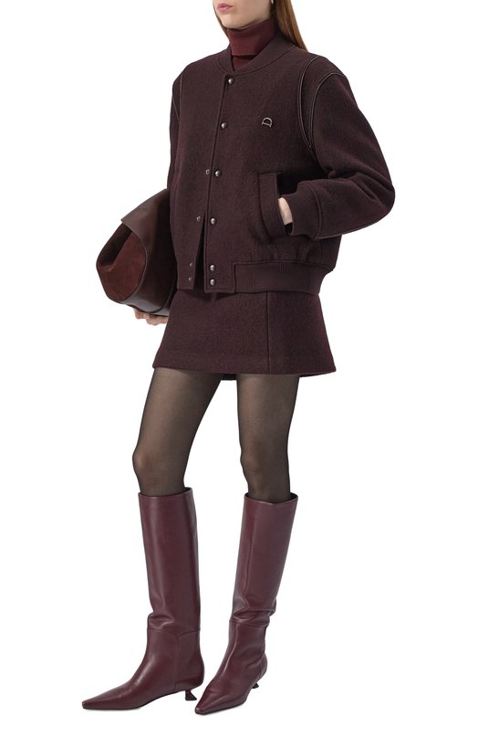 Кожаные сапоги Olympe 3JUIN 326W9001.F.1245345 Бордовый  326W9001.F.1245345 Фото 3