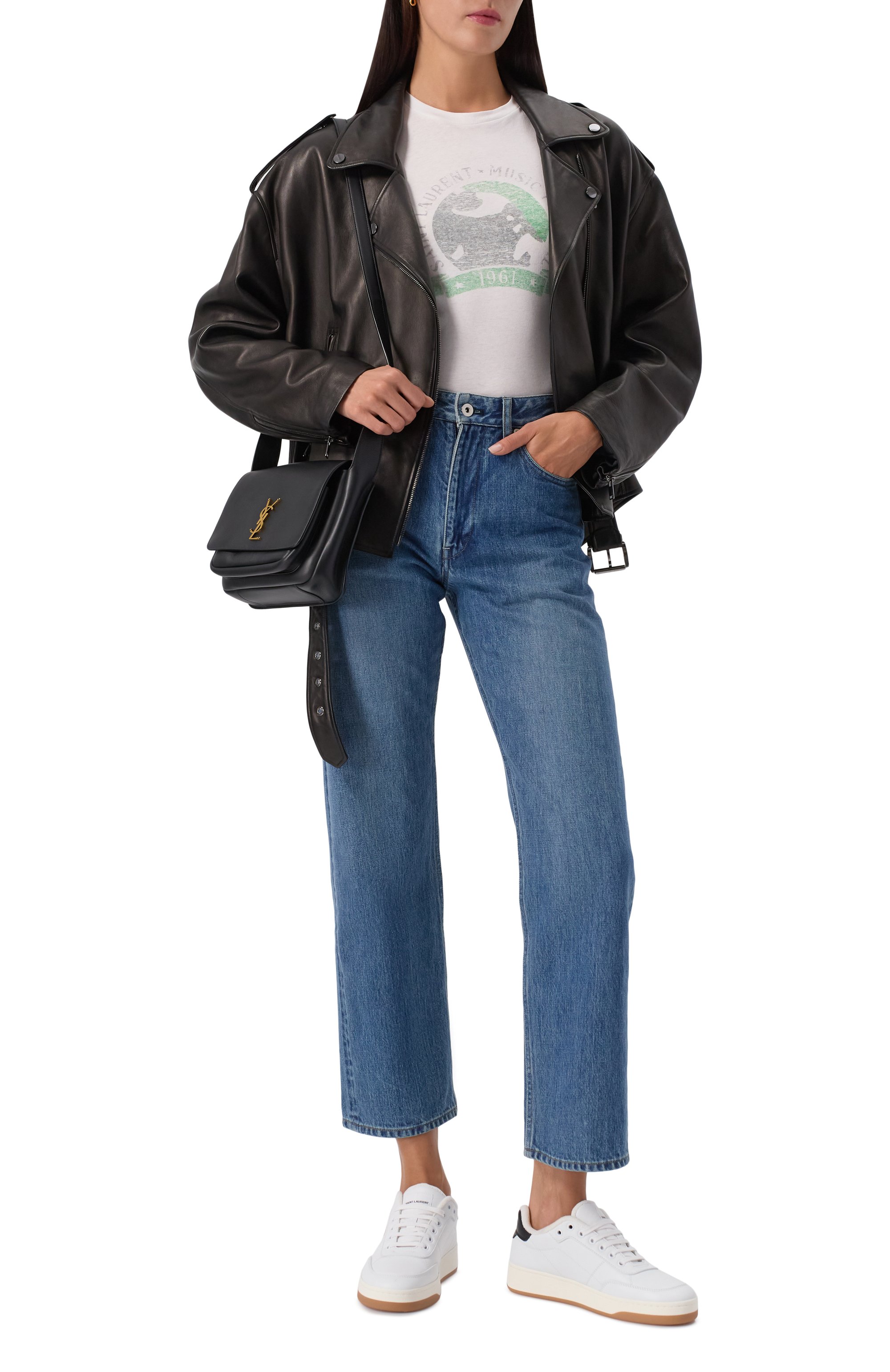 Кожаные кеды sl61 SAINT LAURENT, арт. 819478/00NI0, фото 2