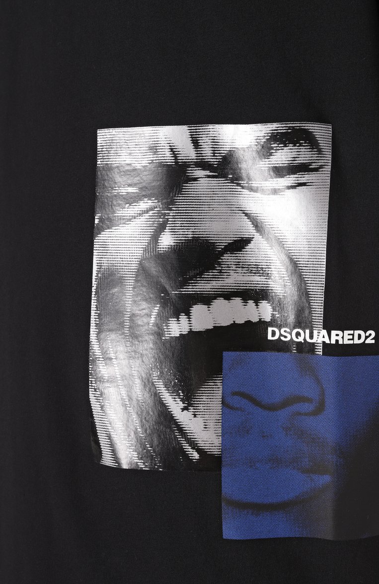 Мужская хлопковая футболка DSQUARED2 черного цвета, арт. S71GD1537/D20020 | Фото 6 (Длина (для топов): Стандартные; Материал внешний: Хлопок; Стили: Кэжуэл; Рукава: Короткие; Принт: С принтом; Кросс-КТ: Джерси; Мужское Кросс-КТ: Футболка-одежда)