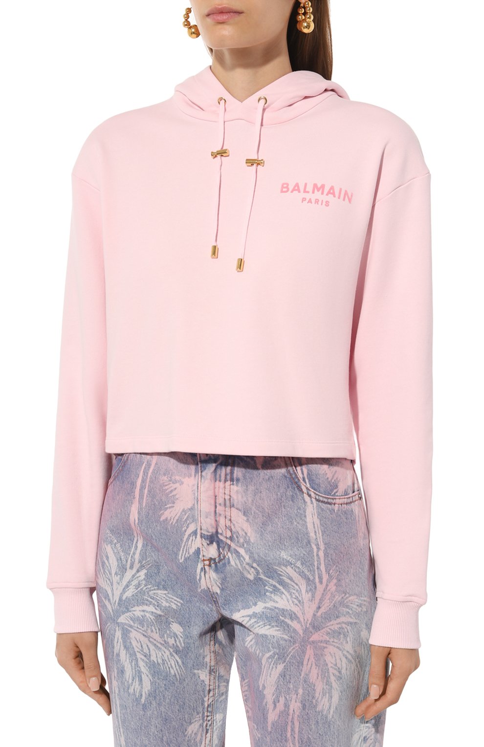 Хлопковое худи BALMAIN, арт. DF1JP040/BB01, фото 3