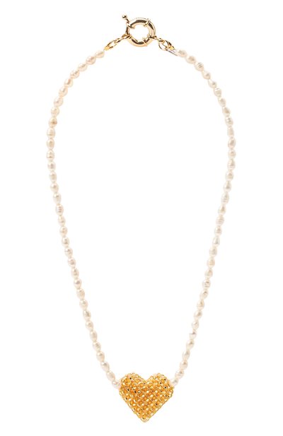 Колье золотое сердце HIAYNDERFYT, арт. 1-5GLDHRTPRL, фото 1